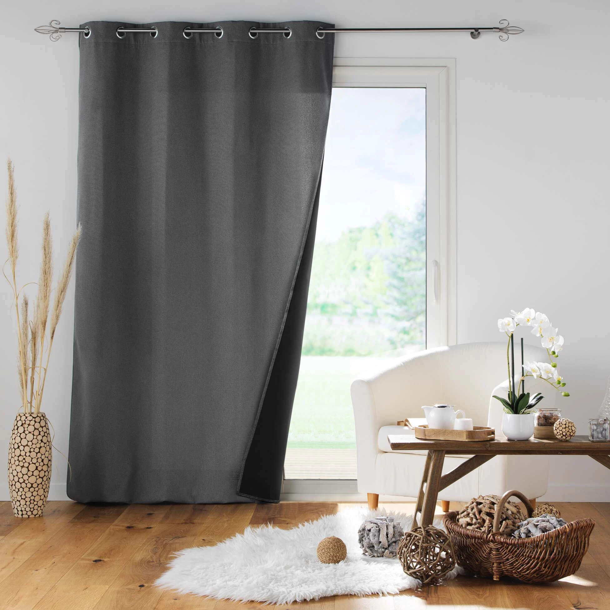 Rideau isolant doublé polaire Home maison