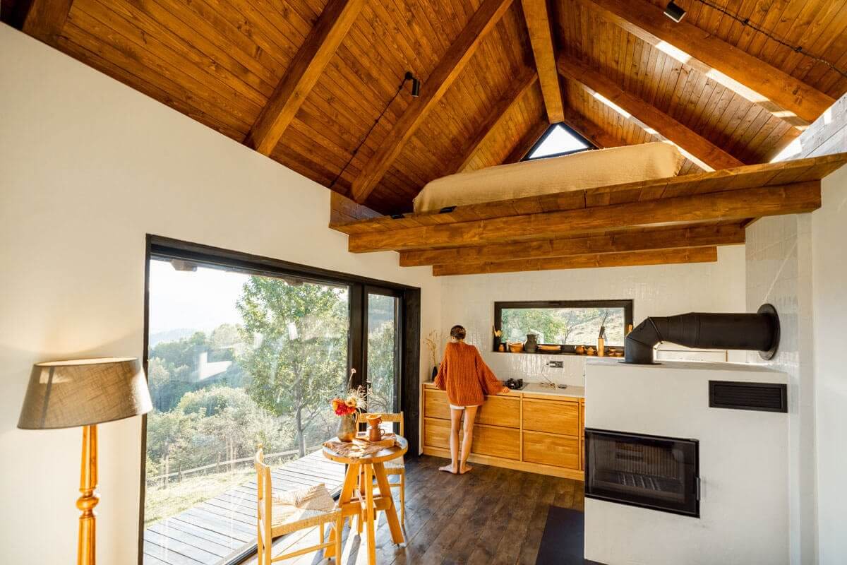 Maison rénovée naturelle cuisine cosy