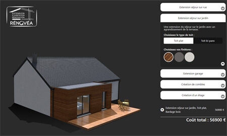 Simulateur extension maison par Rénovéa