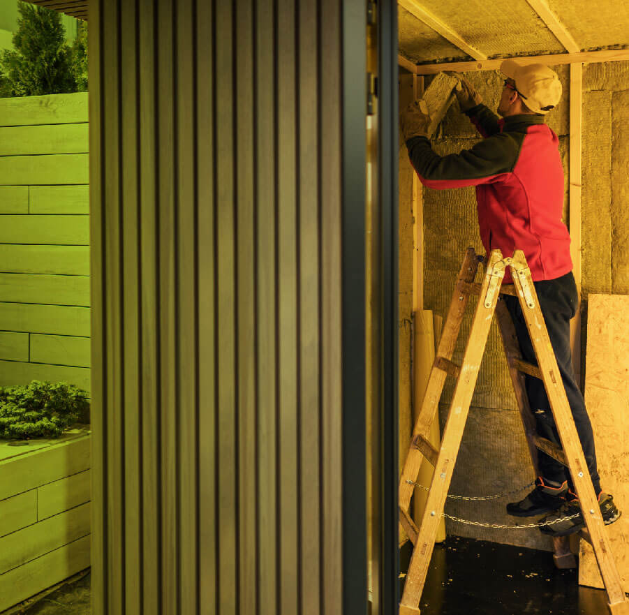 Travaux d'extension et isolation garage