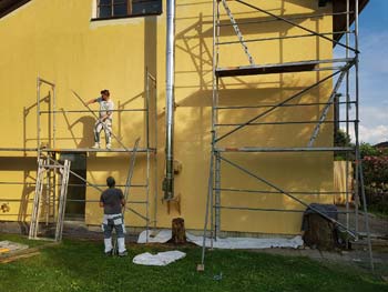 Peinture en façade de maison